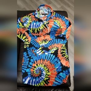 Almost Famous Tie Die Cowl Neck Sweater Dress